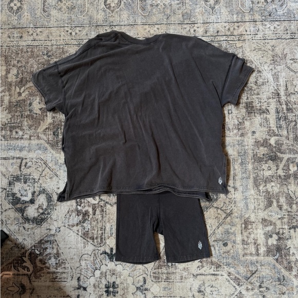 FP Movement by Free People Charcoal V-Neck Pajama Set - Picture 2 of 4